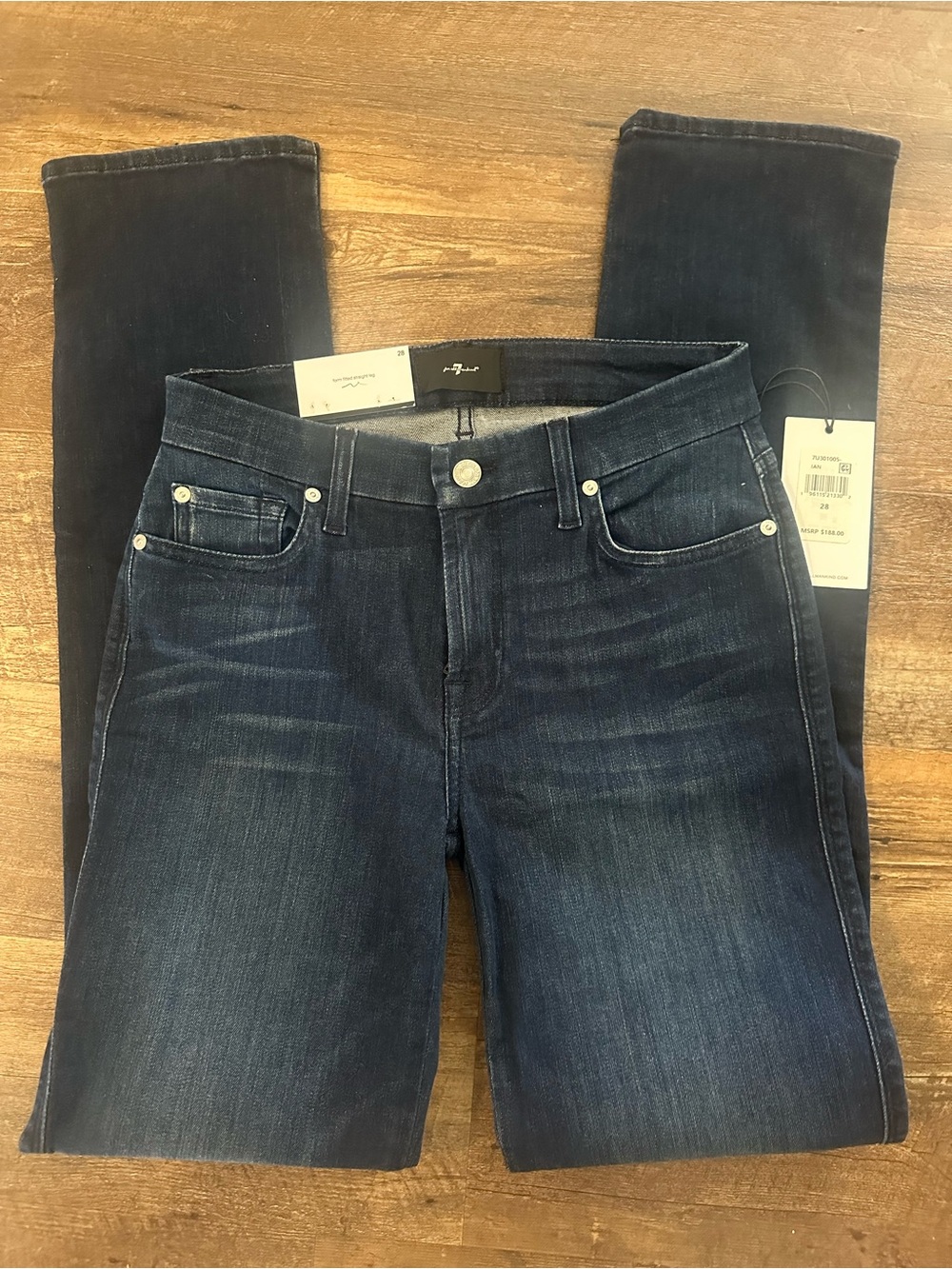 7 For All Mankind Dark Blue Skinny Jeans